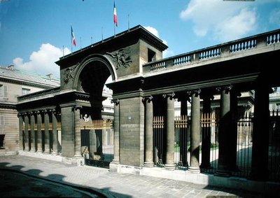 Ansicht des Eingangs des Hôtel de Salm, Palais de la Légion d